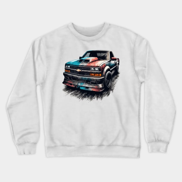 Chevy S10 Crewneck Sweatshirt by Vehicles-Art